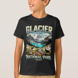 Camiseta Parque Nacional Glaciar Montana Arte de Naturaleza
