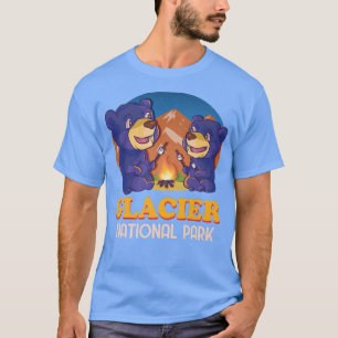 Camiseta Parque nacional Glaciar Montana Black Bear Vintage