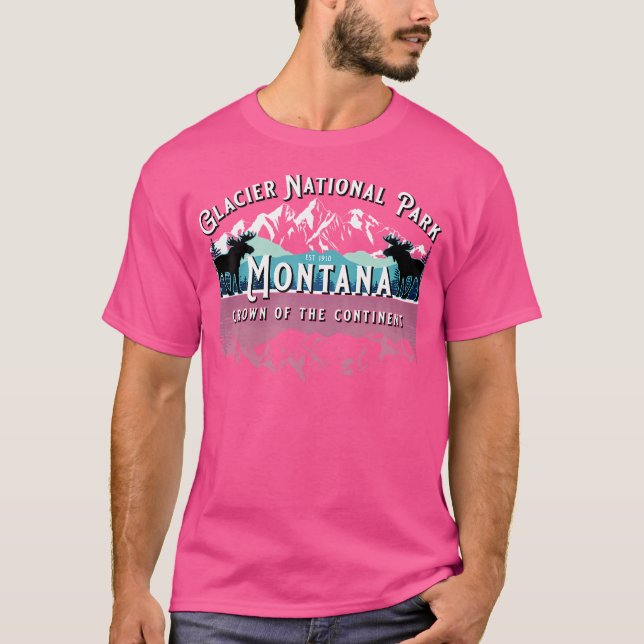 Camiseta Parque nacional Glaciar Montana Moose Camping (Anverso)