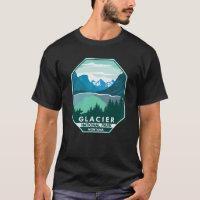 Parque nacional Glaciar Montana Retro Emblem