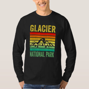 Camiseta Parque nacional Glaciar Montana Retro Sunset Souve