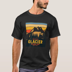 Camiseta Parque nacional Glaciar Montana T Vintage Bear Mon
