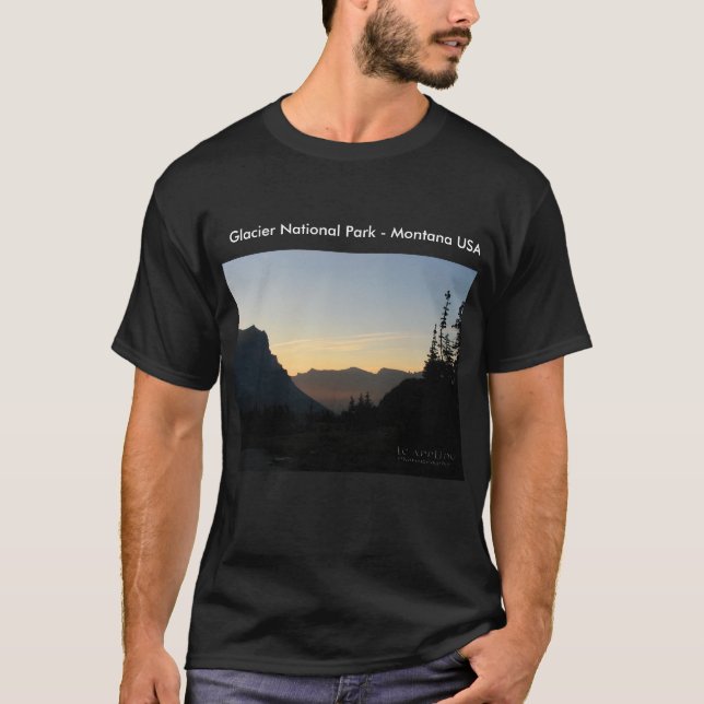 Camiseta Parque nacional Glaciar - Mountain Sunrise (Anverso)