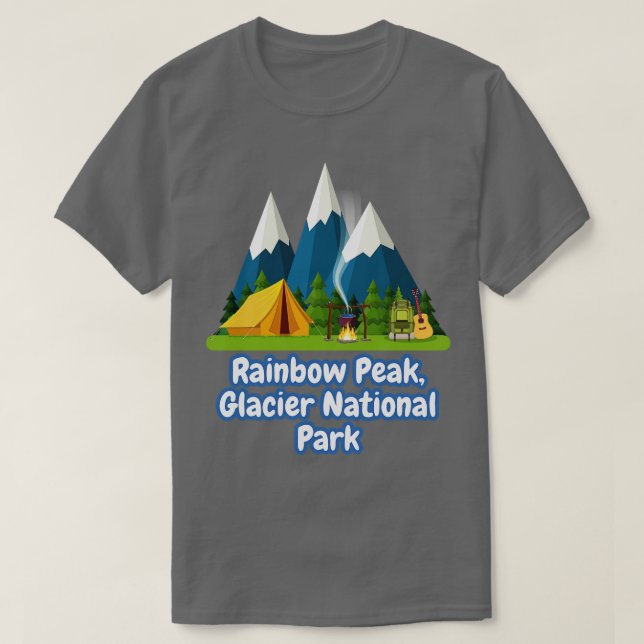 Camiseta Parque nacional Glaciar Rainbow Peak (Diseño del anverso)