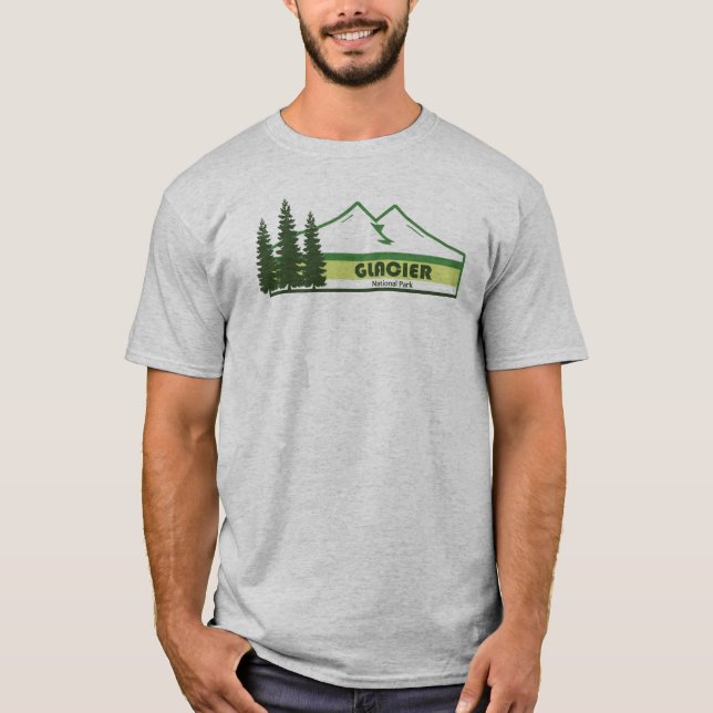 Camiseta Parque nacional Glaciar Rayas Verdes (Anverso)