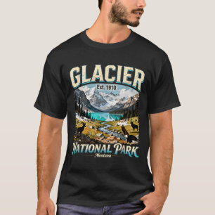 Camiseta Parque nacional glaciar retro montana senderismo v