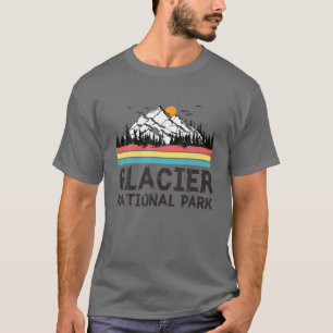 Camiseta Parque nacional Glaciar Retro Vintage Montana