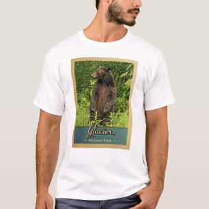 Camiseta Parque nacional Glaciar Viaje de Oso Vintage