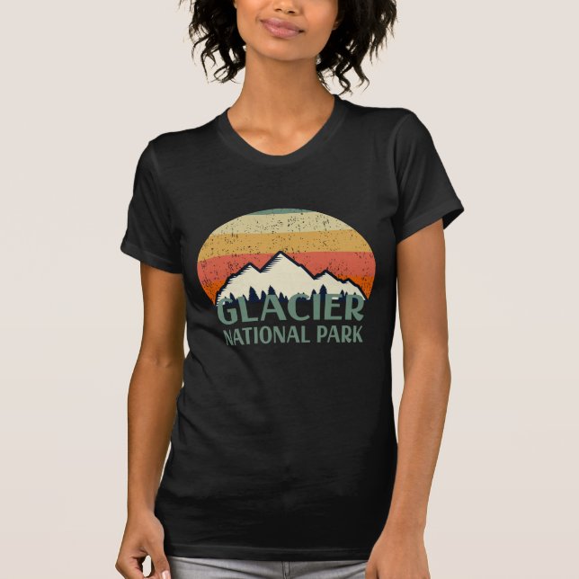 Camiseta Parque nacional Glaciar Vintage (Anverso)