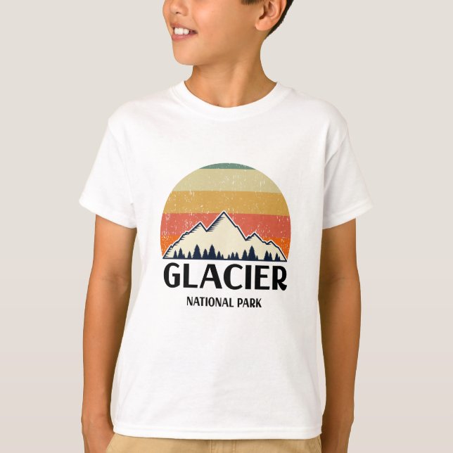 Camiseta Parque nacional Glaciar Vintage (Anverso)