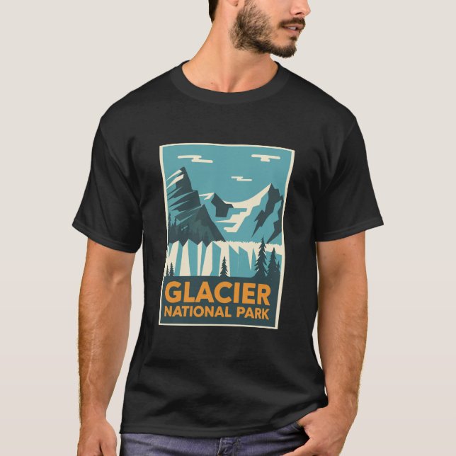 Camiseta Parque nacional Glaciar Vintage (Anverso)