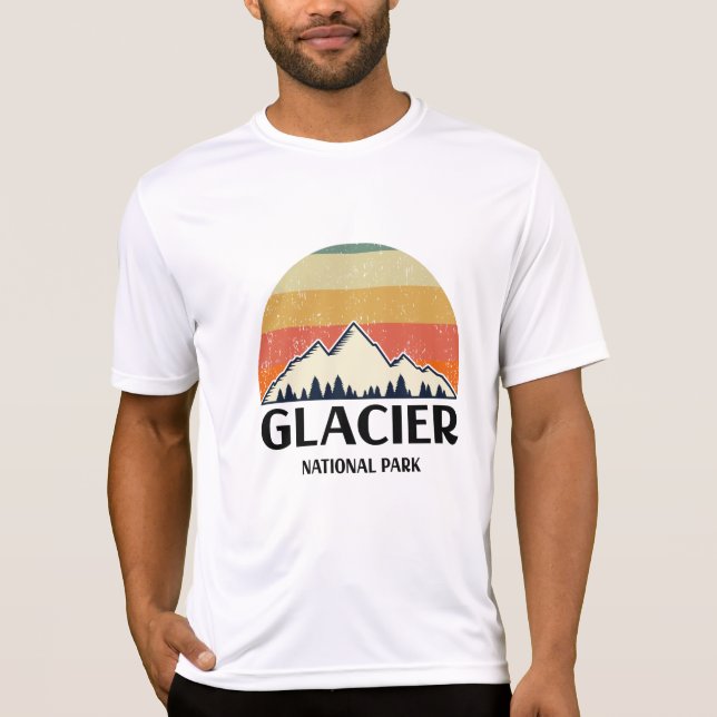 Camiseta Parque nacional Glaciar Vintage (Anverso)