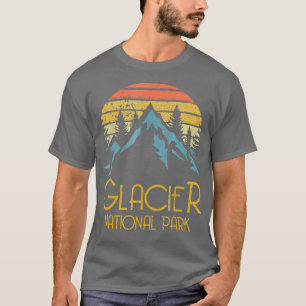 Camiseta Parque nacional Glaciar Vintage Montana Retro
