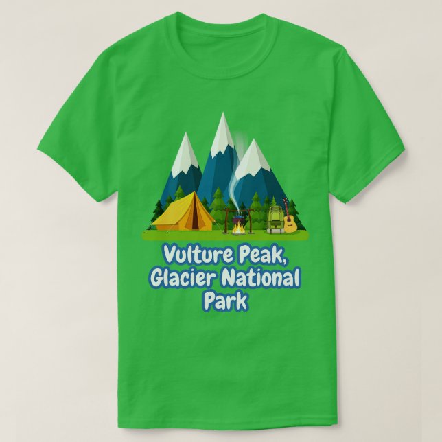 Camiseta Parque nacional Glaciar Vulture Peak (Diseño del anverso)