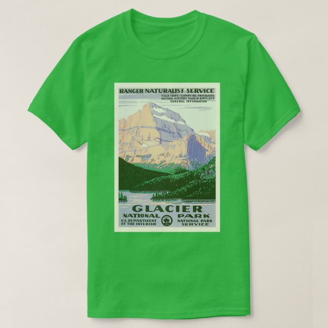 Camiseta Parque nacional Glacier 28 (Diseño del anverso)