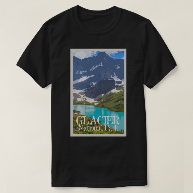 Camiseta Parque nacional Glacier 69 (Diseño del anverso)