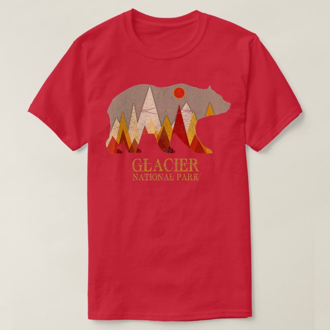 Camiseta Parque nacional Glacier Grizzly Bear Montana (Diseño del anverso)