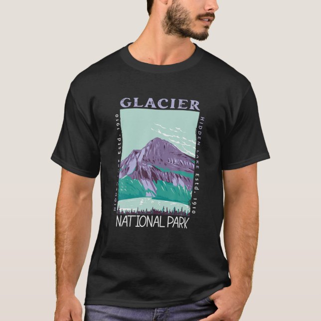 Camiseta Parque nacional Glacier Hidden Lake Montana (Anverso)