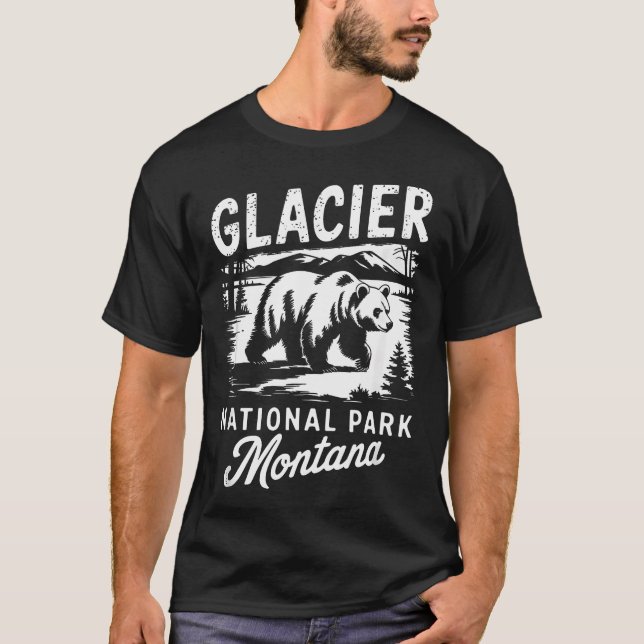 Camiseta Parque Nacional Glacier Montana (Anverso)