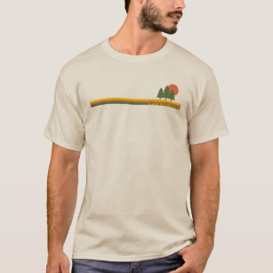 Camiseta Parque nacional Glacier Pine Trees Sun