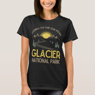 Camiseta Parque Nacional Glacier Road Going-To-The-Sun Retr