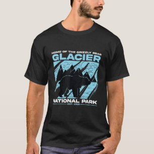 Camiseta Parque Nacional Glacier Vacaciones de Senderismo e