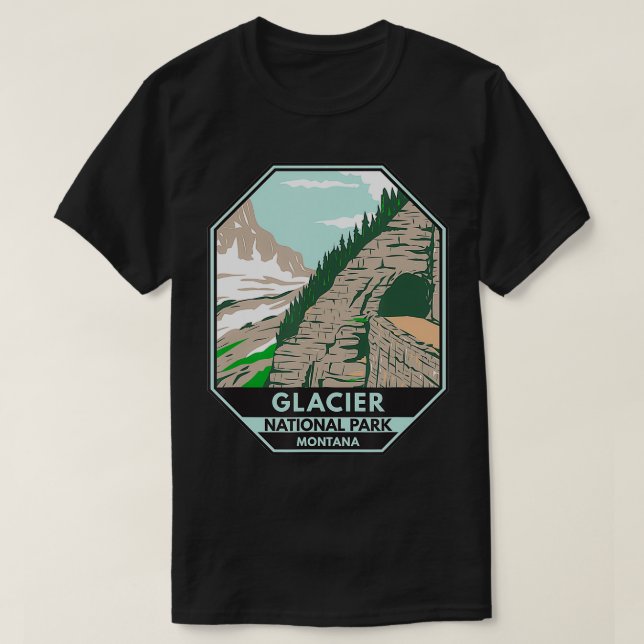 Camiseta Parque nacional Glacier yendo a Sun Road Montan (Diseño del anverso)