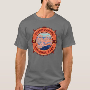 Camiseta Parque nacional Gran Cañón Emblema de brújula retr