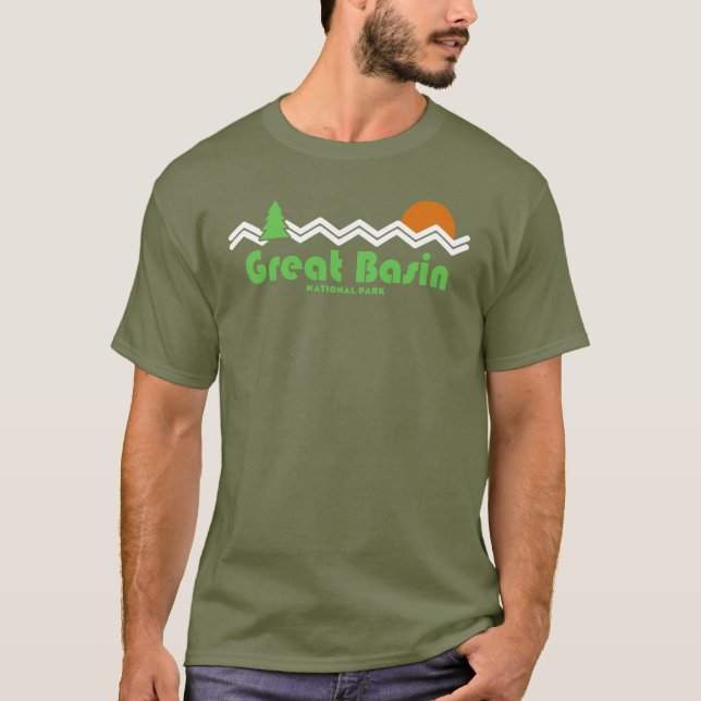 Camiseta Parque nacional Gran Cuenca Retro (Anverso)