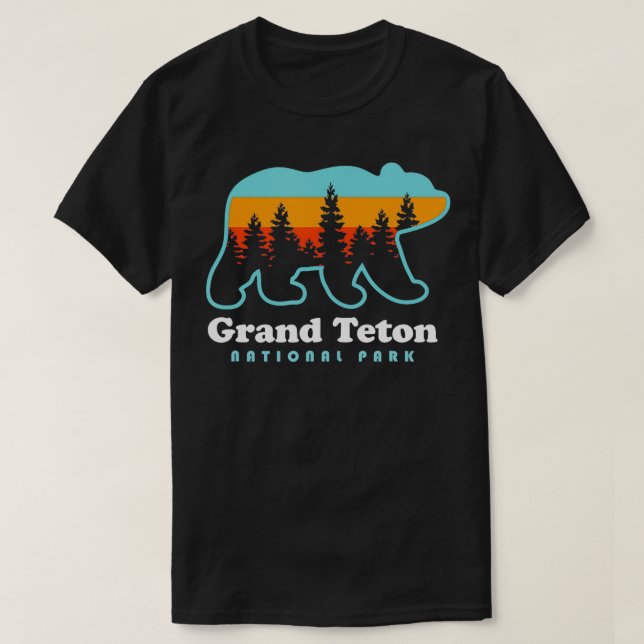 Camiseta Parque nacional Gran Teton Montañas Teton TShirt (Diseño del anverso)