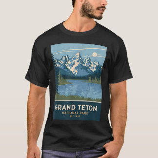 Camiseta Parque Nacional Grand Teton Campamento Vintage