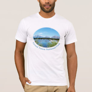 Camiseta Parque Nacional Grand Teton. Imagen del paisaje
