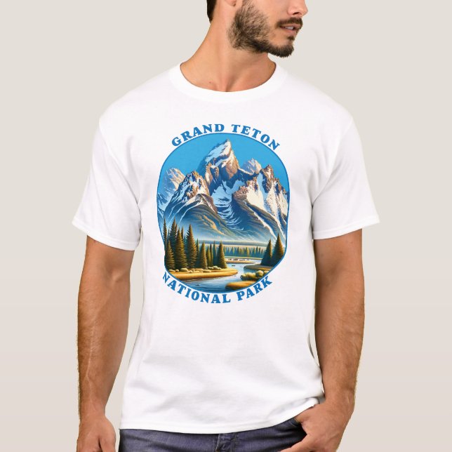 Camiseta Parque Nacional Grand Teton, Wyoming, EE. UU. (Anverso)