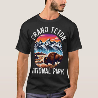 Camiseta Parque Nacional Grand Teton Wyoming Senderismo