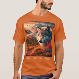 Camiseta Parque nacional Gray Wolf Denali