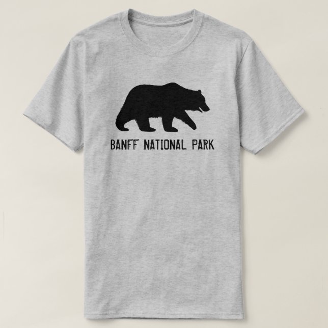 Camiseta Parque nacional Grizzly Bear Silhouette Banff (Diseño del anverso)