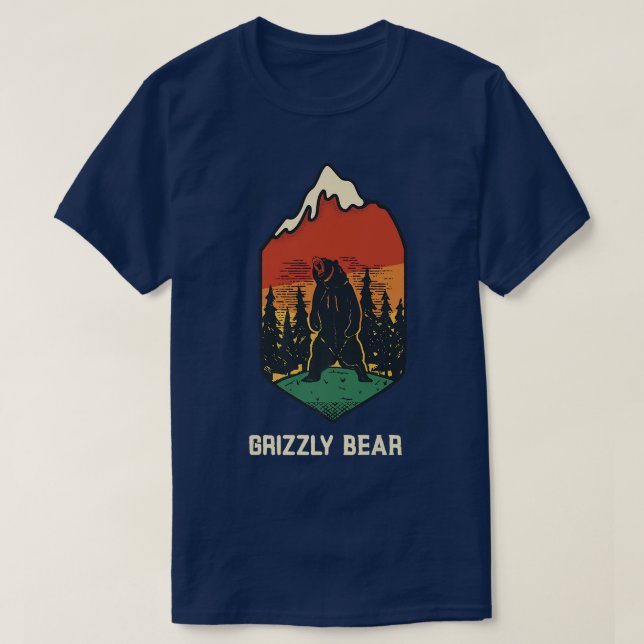 Camiseta Parque nacional Grizzly Bear Tee Yellowstone Premi (Diseño del anverso)