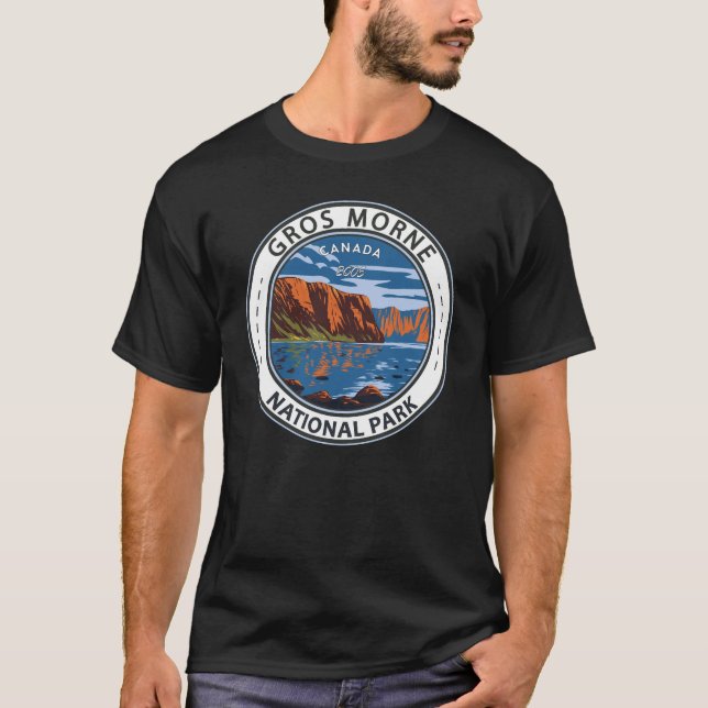 Camiseta Parque nacional Gros Morne Canadá Viaje Arte Vinta (Anverso)