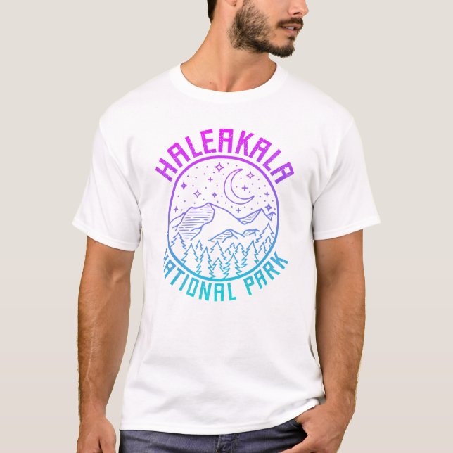 Camiseta Parque nacional Haleakala Gradiente Hawaii USA (Anverso)