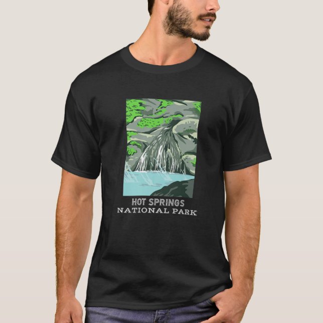 Camiseta Parque nacional Hot Springs Arkansas Camping Sende (Anverso)