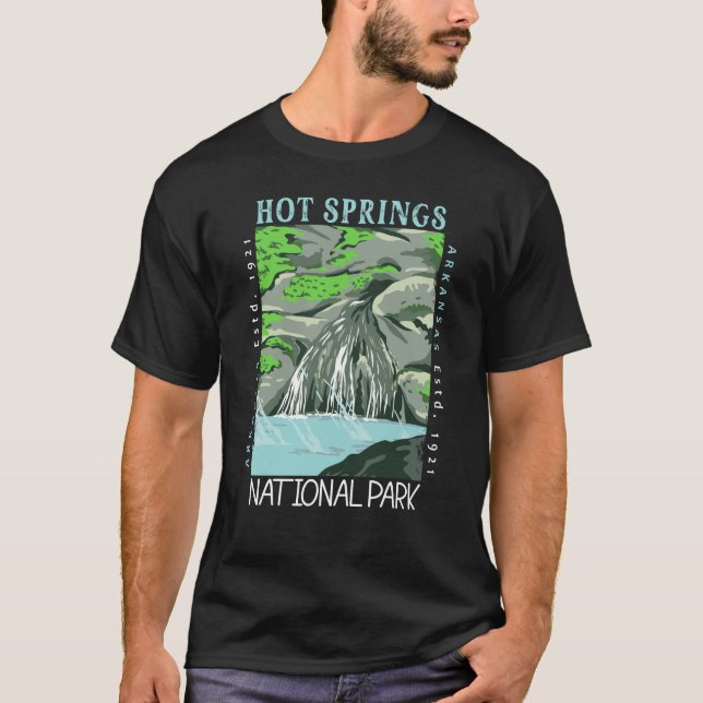Camiseta Parque nacional Hot Springs Arkansas con problemas (Anverso)