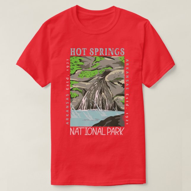 Camiseta Parque nacional Hot Springs Arkansas Molestias (Diseño del anverso)
