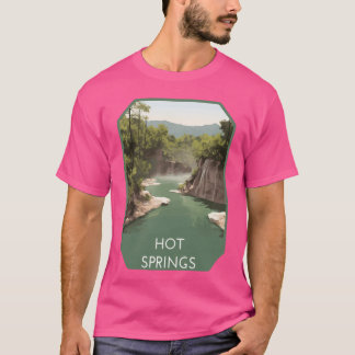 Camiseta Parque Nacional Hot Springs Arte de Viaje Vintage