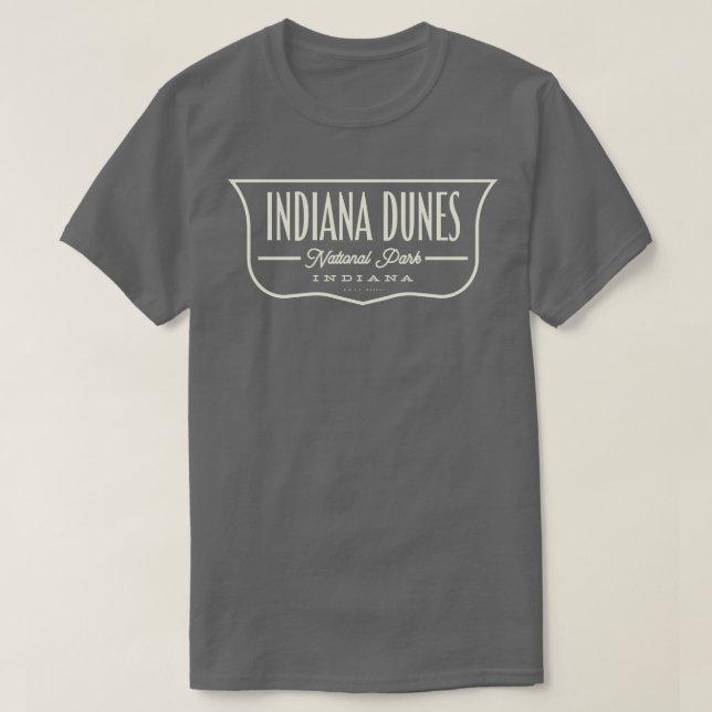 Camiseta Parque nacional Indiana Dunes Escudo Tan (Diseño del anverso)