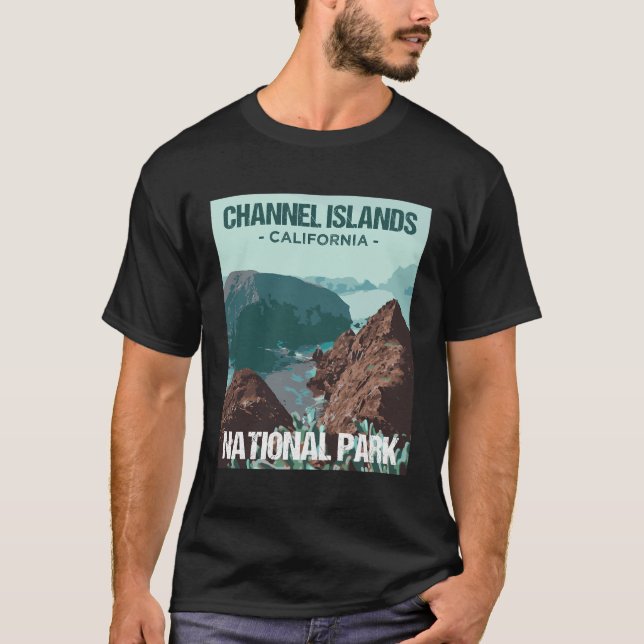 Camiseta Parque nacional Islas del Canal California Poster  (Anverso)