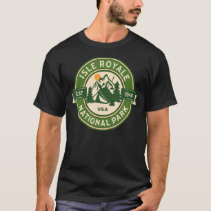 Camiseta Parque nacional Isle Royale Michigan Hike Camp Out
