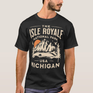 Camiseta Parque nacional Isle Royale Michigan Senderismo fu