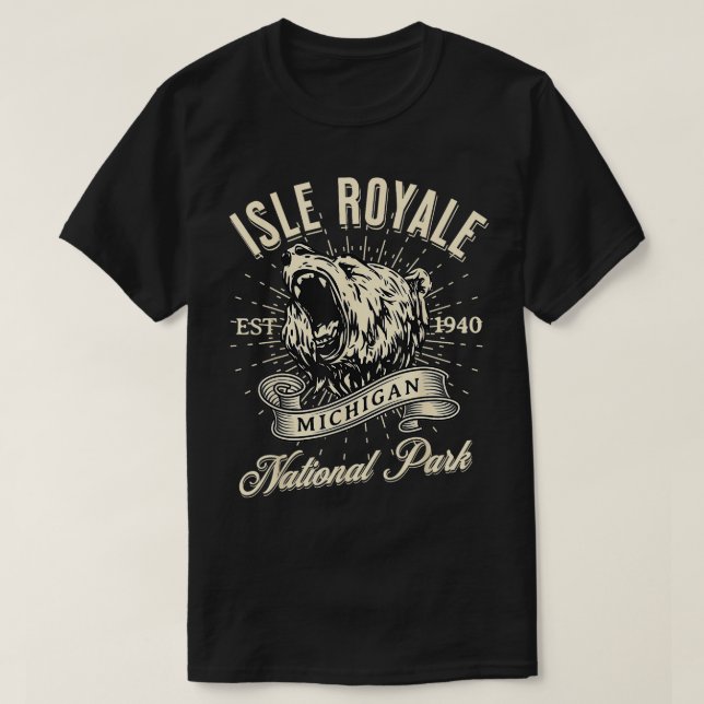 Camiseta Parque nacional Isle Royale Michigan Senderismo fu (Diseño del anverso)