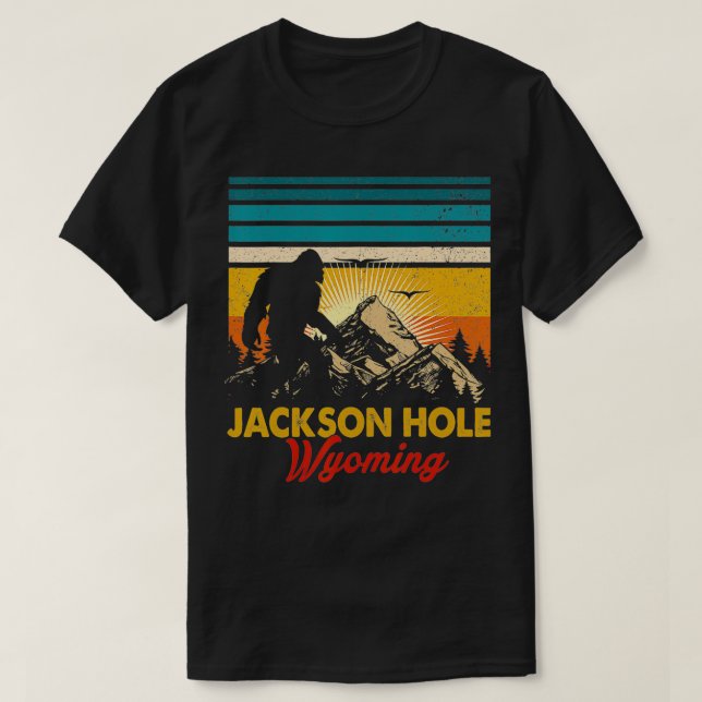 Camiseta Parque nacional Jackson Hole Wyoming Bigfoot (Diseño del anverso)