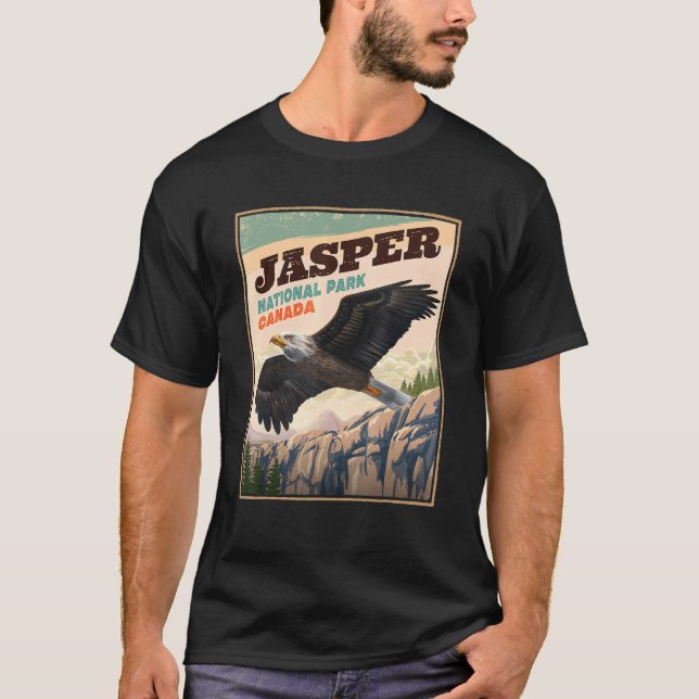 Camiseta Parque nacional Jasper Eagle Vintage Look (Anverso)